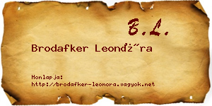 Brodafker Leonóra névjegykártya